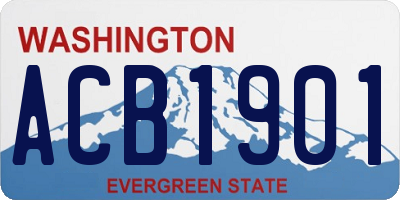 WA license plate ACB1901