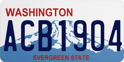 WA license plate ACB1904