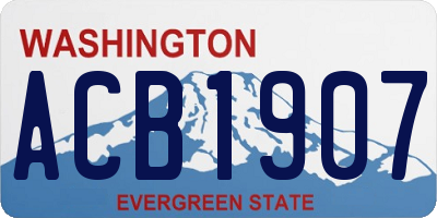 WA license plate ACB1907