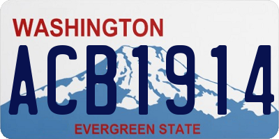 WA license plate ACB1914