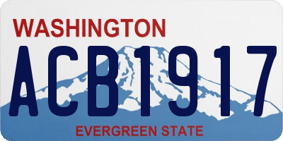 WA license plate ACB1917