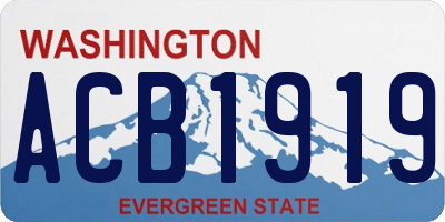 WA license plate ACB1919