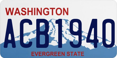 WA license plate ACB1940