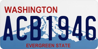 WA license plate ACB1946