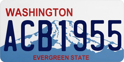 WA license plate ACB1955