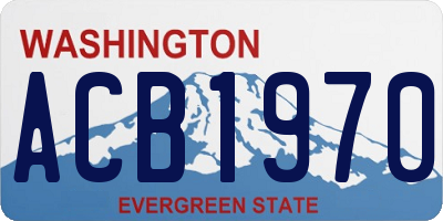 WA license plate ACB1970