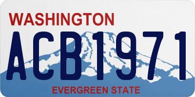 WA license plate ACB1971