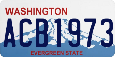 WA license plate ACB1973