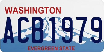 WA license plate ACB1979