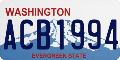 WA license plate ACB1994