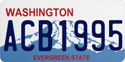 WA license plate ACB1995