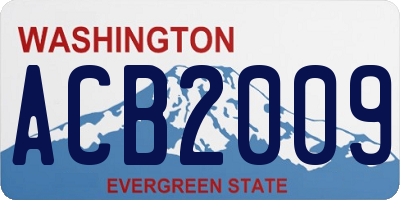 WA license plate ACB2009