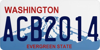 WA license plate ACB2014
