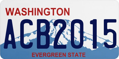 WA license plate ACB2015