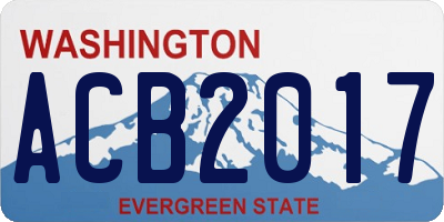 WA license plate ACB2017