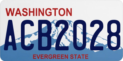 WA license plate ACB2028