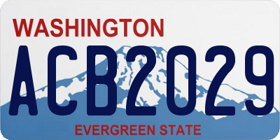 WA license plate ACB2029