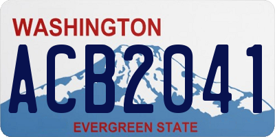 WA license plate ACB2041