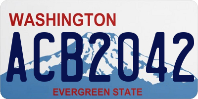 WA license plate ACB2042