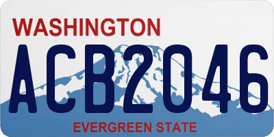 WA license plate ACB2046