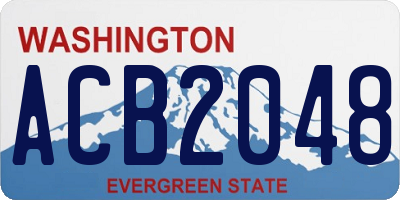 WA license plate ACB2048