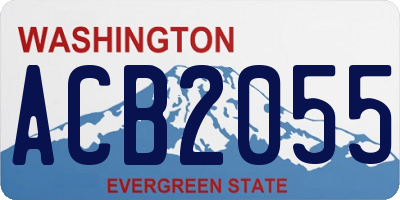 WA license plate ACB2055