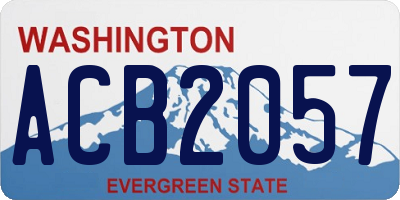 WA license plate ACB2057