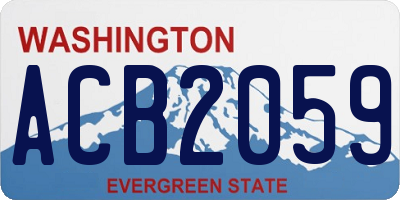 WA license plate ACB2059