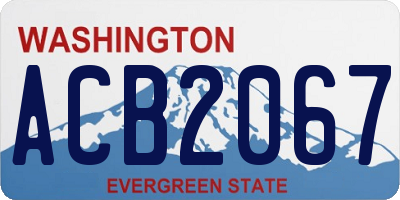 WA license plate ACB2067