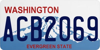 WA license plate ACB2069