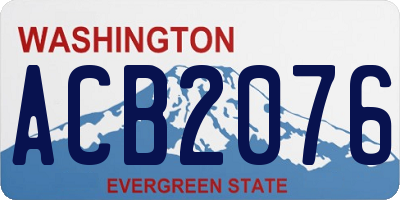 WA license plate ACB2076