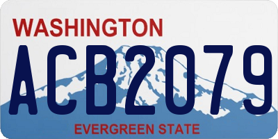 WA license plate ACB2079