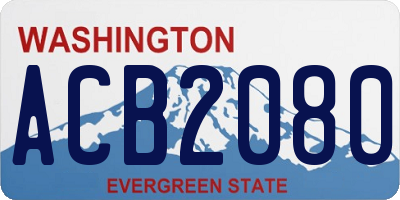WA license plate ACB2080