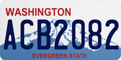 WA license plate ACB2082