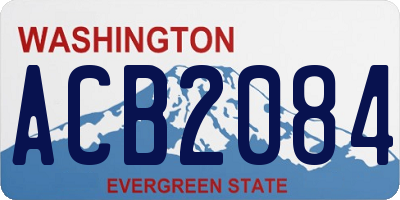 WA license plate ACB2084