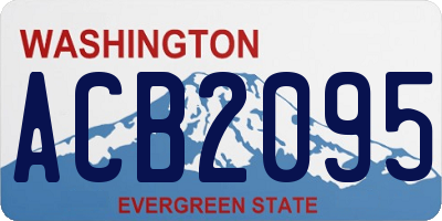 WA license plate ACB2095