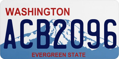 WA license plate ACB2096