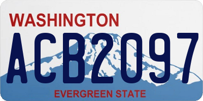 WA license plate ACB2097