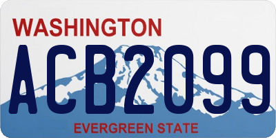 WA license plate ACB2099