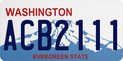 WA license plate ACB2111