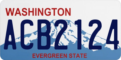 WA license plate ACB2124