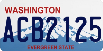 WA license plate ACB2125