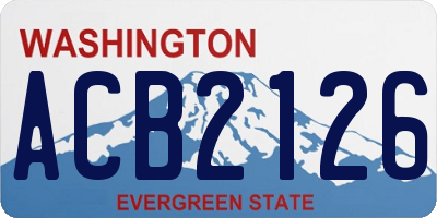 WA license plate ACB2126