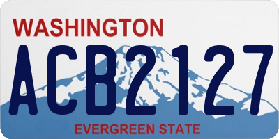 WA license plate ACB2127