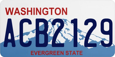 WA license plate ACB2129
