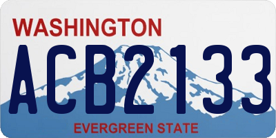WA license plate ACB2133