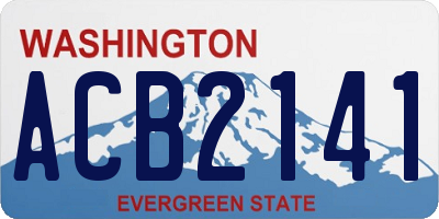 WA license plate ACB2141