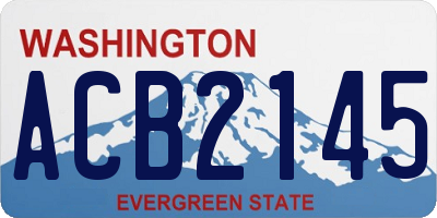 WA license plate ACB2145