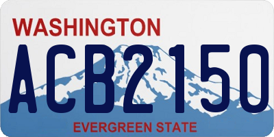 WA license plate ACB2150