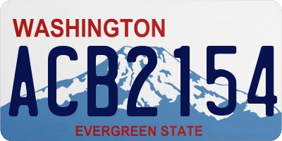 WA license plate ACB2154